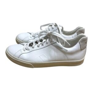 Veja Esplar White Leather Sneakers Size 9 EU 40 Minimal